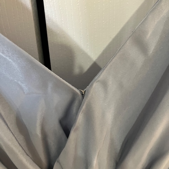 Floret Studios - Gathered Slip Dress, Midi - Light Slate - Picture 4 of 8